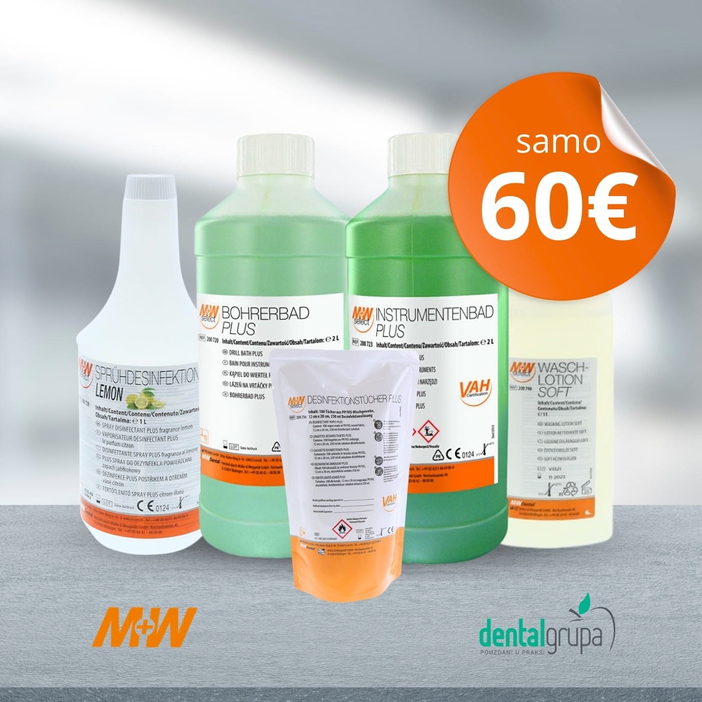 Dentalgrupa - M+W Selekt dezinfekcijski paket - AKCIJA square