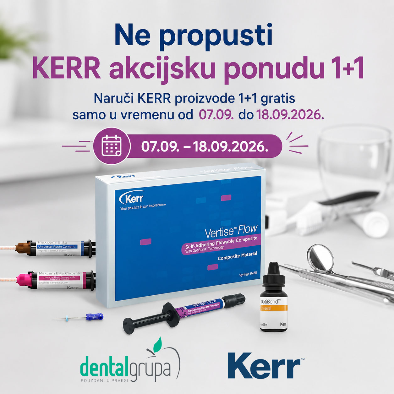 Kerr & Dental grupa: Akcijska ponuda 1+1